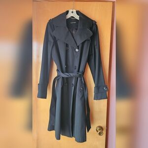 Ellen Tracy Women's Black Trench Coat Size L